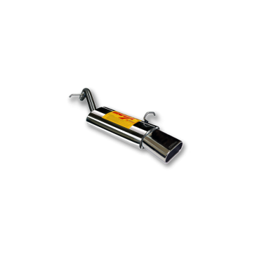ESCAPE TRASERO INOXIDABLE NO HOMOLOGADO:PEUGEOT 207 / PEUGEOT 207 CC 1 OVAL