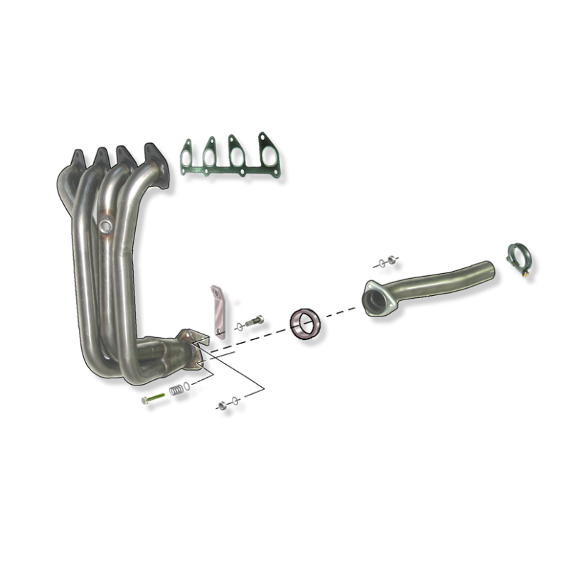 COLECTOR DE ESCAPE DEPORTIVO TUBULAR INOXIDABLE:OPEL CORSA B