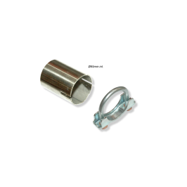 Casquillo Ranurado Inoxidable para tubo Ø65mm con abrazadera