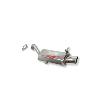 ESCAPE TRASERO INOXIDABLE NO HOMOLOGADO:RENAULT CLIO II SPORT 1 OVAL