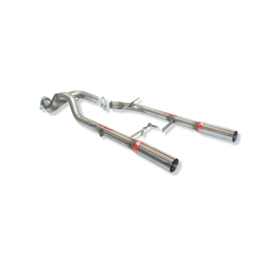 ESCAPE TRASERO INOXIDABLE GRUPO-A USO EXCLUSIVO PARA COMPETICIÓN:RENAULT CLIO II SPORT 2Ø60 CENTRALES