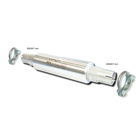 SILENCIADOR UNIVERSAL Ø85 (GRUPO-N) CON ABRAZADERAS CONEXION PARA TUBO Ø50mm LONGITUD SILENCIADOR 450mm