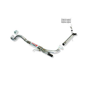 ESCAPE TRASERO INOXIDABLE GRUPO-N USO EXCLUSIVO PARA COMPETICIÓN:RENAULT MEGANE IV SIN SALIDA 2Ø45