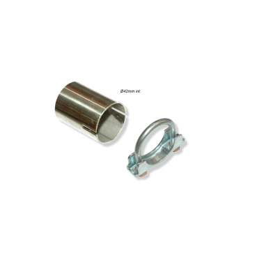 Casquillo Ranurado Inoxidable para tubo Ø42mm con abrazadera