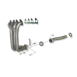 COLECTOR DE ESCAPE DEPORTIVO TUBULAR INOXIDABLE:OPEL CORSA B