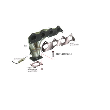 COLECTOR DE ESCAPE DEPORTIVO TUBULAR INOXIDABLE:SEAT IBIZA / VOLKSWAGEN POLO / VOLKSWAGEN GOLF IV