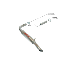 ESCAPE TRASERO INOXIDABLE GRUPO-N USO EXCLUSIVO PARA COMPETICIÓN:SIMCA MIL / RENAULT R8 1Ø50