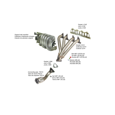 COLECTOR DE ESCAPE DEPORTIVO TUBULAR INOXIDABLE:RENAULT MEGANE