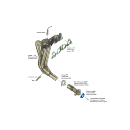 COLECTOR DE ESCAPE DEPORTIVO TUBULAR INOXIDABLE:PEUGEOT 206