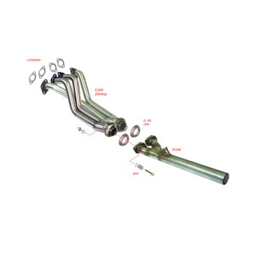 COLECTOR DE ESCAPE DEPORTIVO TUBULAR INOXIDABLE:SEAT CÓRDOBA / SEAT IBIZA