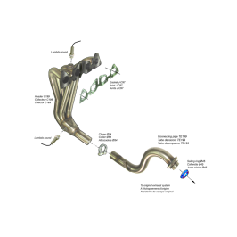 COLECTOR DE ESCAPE DEPORTIVO TUBULAR INOXIDABLE PEUGEOT 307 CC 1.6I 16V 02-