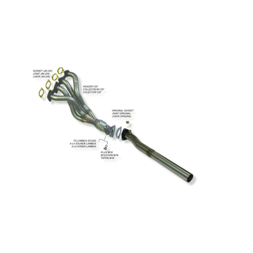 COLECTOR DE ESCAPE DEPORTIVO TUBULAR INOXIDABLE:VOLKSWAGEN GOLF III