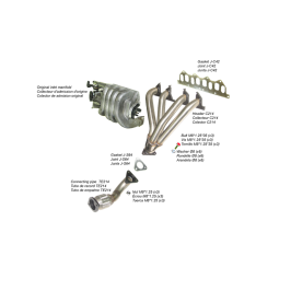 COLECTOR DE ESCAPE DEPORTIVO TUBULAR INOXIDABLE:RENAULT MEGANE