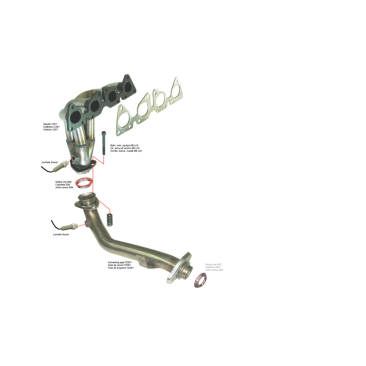 COLECTOR DE ESCAPE DEPORTIVO TUBULAR INOXIDABLE:CITROËN C2 / PEUGEOT 207