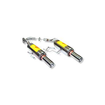 ESCAPE TRASERO INOXIDABLE NO HOMOLOGADO:RENAULT CLIO II SPORT 2Ø101 CENTRALES