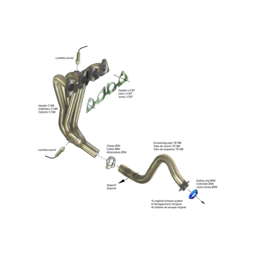 COLECTOR DE ESCAPE DEPORTIVO TUBULAR INOXIDABLE:CITROËN XSARA