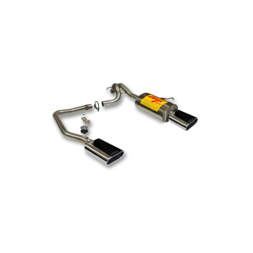 ESCAPE TRASERO INOXIDABLE NO HOMOLOGADO:PEUGEOT 207 RC 1 OVAL POR CADA LADO