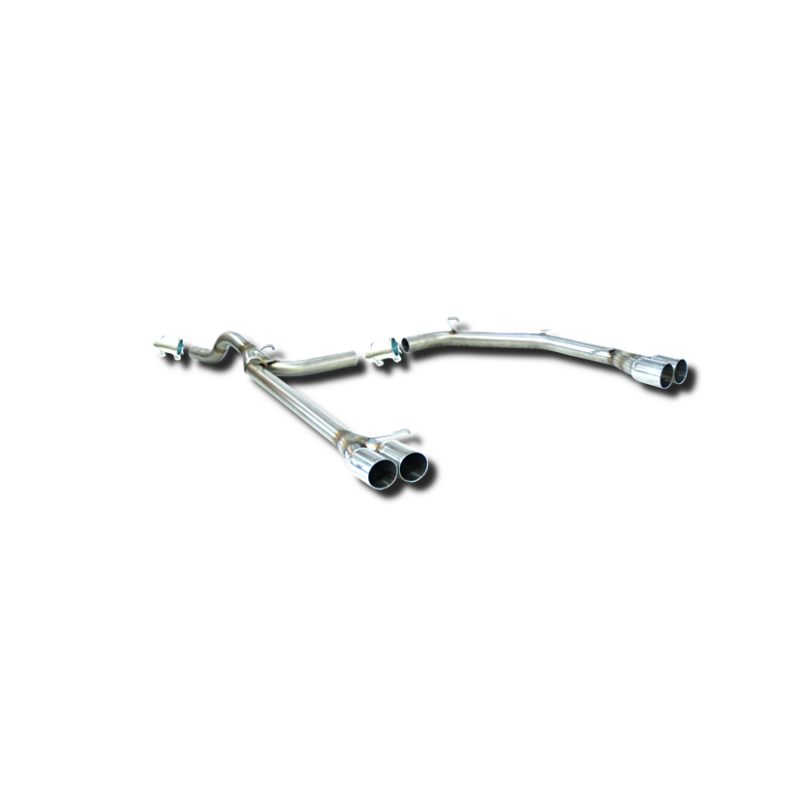 ESCAPE TRASERO INOXIDABLE GRUPO-A USO EXCLUSIVO PARA COMPETICIÓN:CUPRA LEON 1.5 TSI 2Ø85 POR CADA LADO