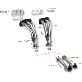 COLECTOR DE ESCAPE DEPORTIVO TUBULAR INOXIDABLE:VOLKSWAGEN GOLF IV