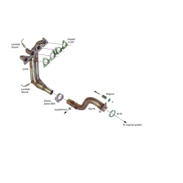 COLECTOR DE ESCAPE DEPORTIVO TUBULAR INOXIDABLE:CITROËN C4