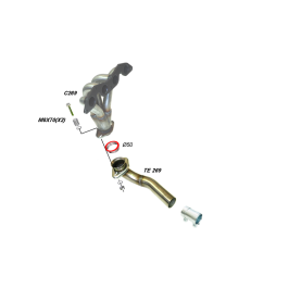 COLECTOR DE ESCAPE DEPORTIVO TUBULAR INOXIDABLE:HONDA CIVIC