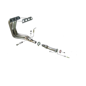 COLECTOR DE ESCAPE DEPORTIVO TUBULAR INOXIDABLE:OPEL ASTRA F / OPEL CALIBRA / OPEL KADETT E / OPEL VECTRA A