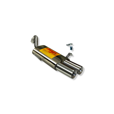 ESCAPE TRASERO INOXIDABLE NO HOMOLOGADO:RENAULT CLIO II SPORT 2Ø85