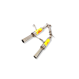 ESCAPE TRASERO INOXIDABLE GRUPO-N USO EXCLUSIVO PARA COMPETICIÓN:RENAULT CLIO II SPORT 2Ø60 CENTRALES