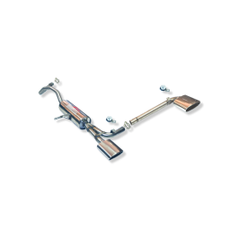 ESCAPE TRASERO INOXIDABLE NO HOMOLOGADO:RENAULT MEGANE II / RENAULT SCENIC II 1 OVAL POR CADA LADO