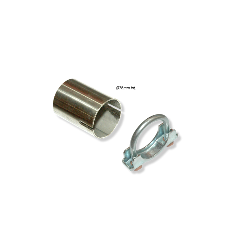 Casquillo Ranurado Inoxidable para tubo Ø76mm con abrazadera