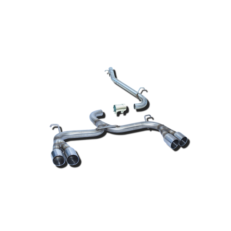 ESCAPE TRASERO INOXIDABLE GRUPO-A USO EXCLUSIVO PARA COMPETICIÓN:CUPRA ATECA 2Ø85 por cada lado