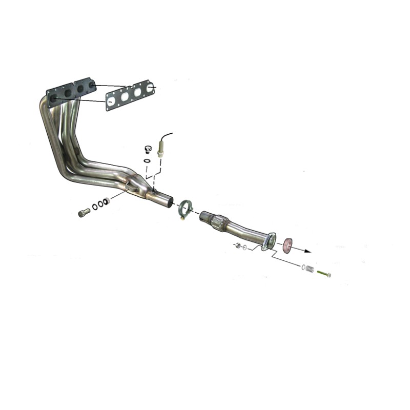 COLECTOR DE ESCAPE DEPORTIVO TUBULAR INOXIDABLE OPEL VECTRA A 2.0I 16V 90-96