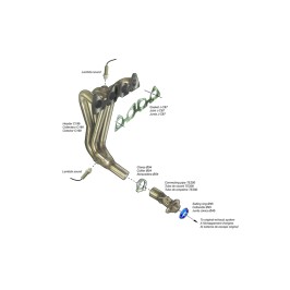 COLECTOR DE ESCAPE DEPORTIVO TUBULAR INOXIDABLE PEUGEOT 206 1.6I 16V 00-