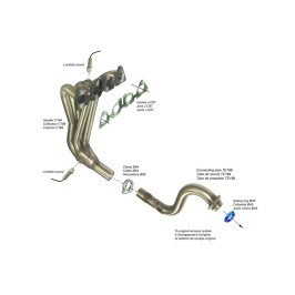 COLECTOR DE ESCAPE DEPORTIVO TUBULAR INOXIDABLE PEUGEOT 307 CC 1.6I 16V 02-