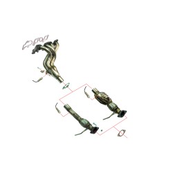 COLECTOR DE ESCAPE DEPORTIVO TUBULAR INOXIDABLE FORD FOCUS II 2.0I 16V 04-