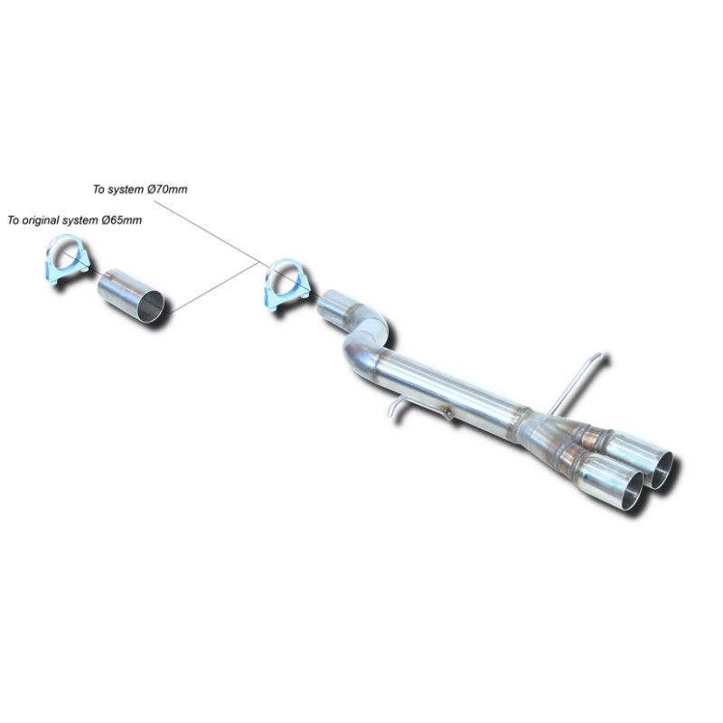 ESCAPE TRAERO INOXIDABLE GRUPO-A USO EXCLUSIVO PARA COMPETICIÓN BMW 328I E-46 2.8 24V 12/97-05/00