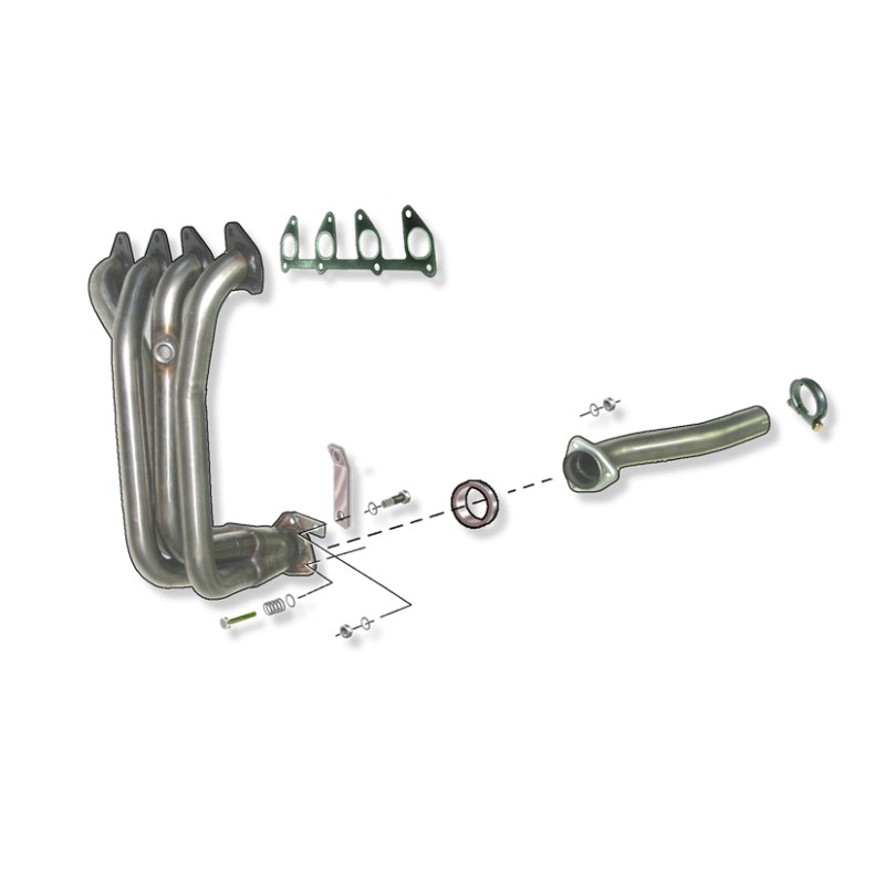 COLECTOR DE ESCAPE DEPORTIVO TUBULAR INOXIDABLE OPEL CORSA B 1.4I 8V 04/93-09/00