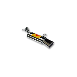 ESCAPE TRASERO INOXIDABLE NO HOMOLOGADO:PEUGEOT 207 RC 1 OVAL
