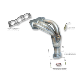 COLECTOR DE ESCAPE DEPORTIVO TUBULAR INOXIDABLE:CITROËN C1 / PEUGEOT 107 / TOYOTA AYGO