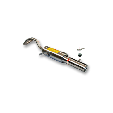 ESCAPE TRASERO INOXIDABLE NO HOMOLOGADO:RENAULT  MEGANE II 1Ø101